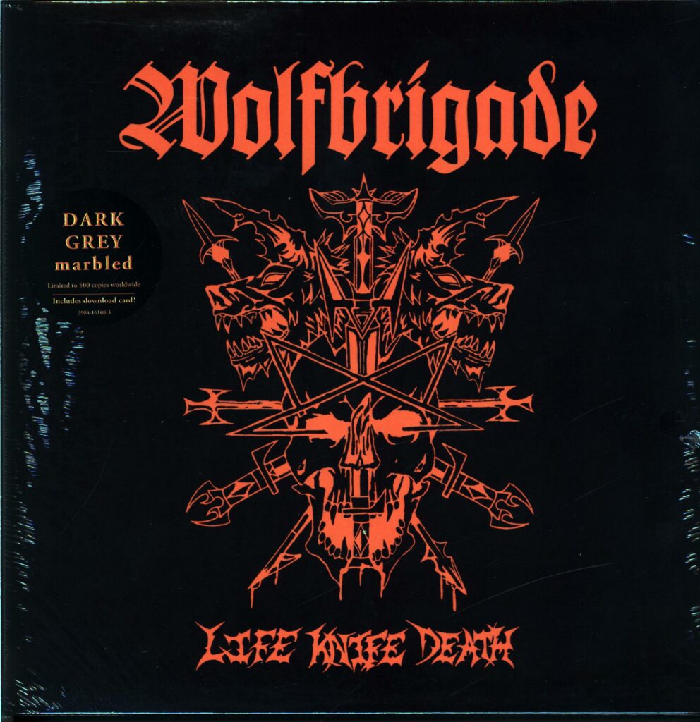 Wolfbrigade-Life Knife Death dark grey marbled-LP Vinyl