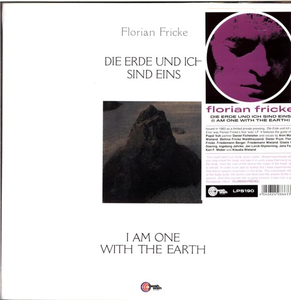 Florian Fricke-Die Erde Und Ich Sind Eins I Am One With The Earth-LP Vinyl