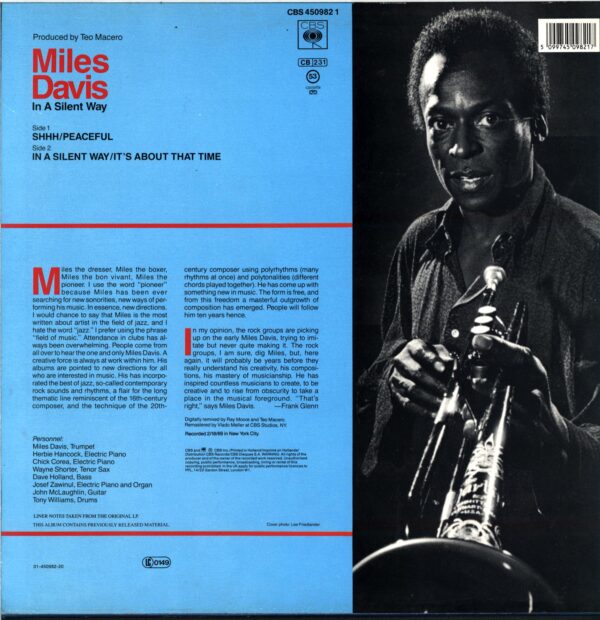 Miles Davis-In A Silent Way-1987 LP Vinyl