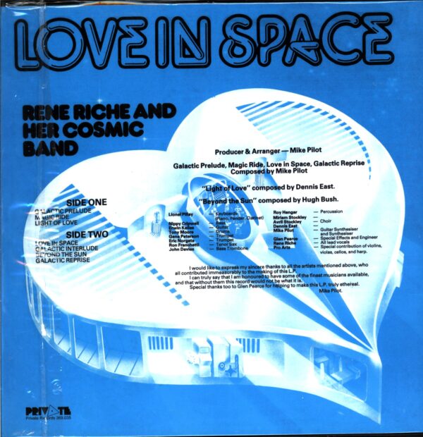 Rene Riche And Her Cosmic Band-Love In Space Reissue-LP Vinyl