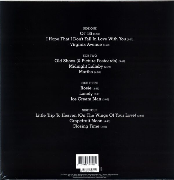 Tom Waits-Closing Time-2023 LP Vinyl