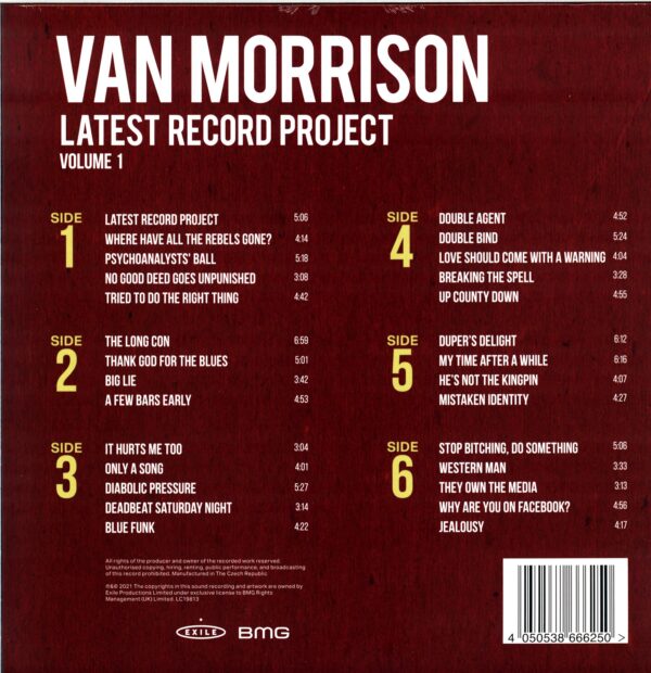 Van Morrison-Latest Record Project (Volume 1)-LP Vinyl