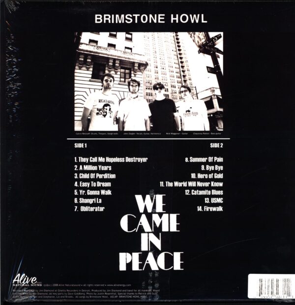 Brimstone Howl-We Came In Peace clear-LP Vinyl