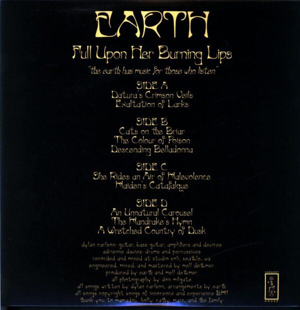 Earth-Full Upon Her Burning Lips-LP Vinyl