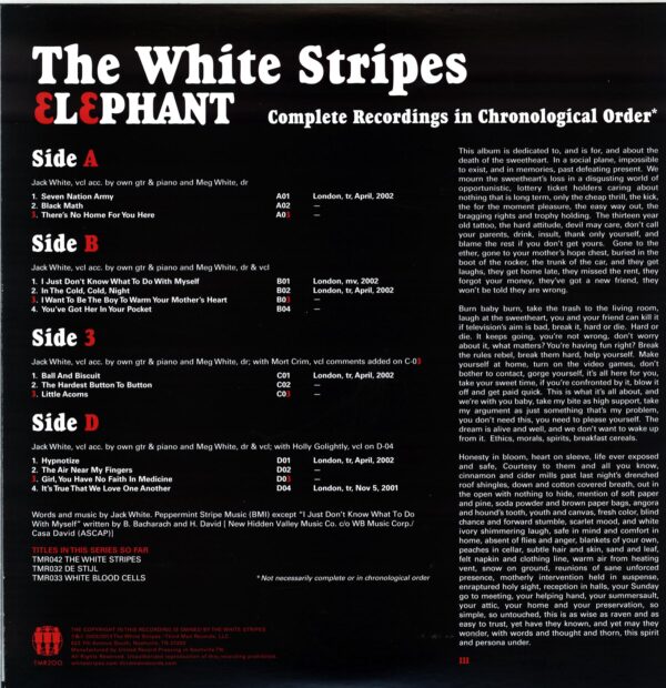The White Stripes-Elephant-LP Vinyl