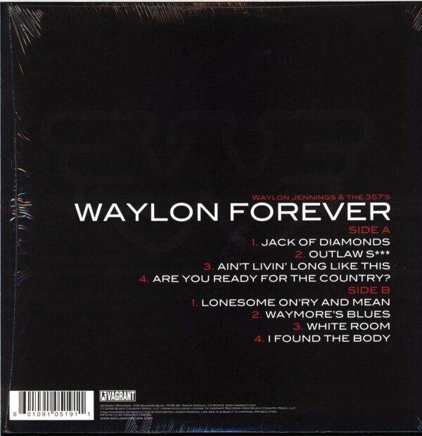 Waylon Jennings and The 357's-Waylon Forever-black brown marbled LP Vinyl