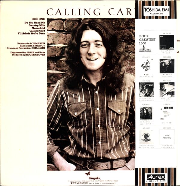 Rory Gallagher-Calling Card Japan 1979 signed-LP Vinyl