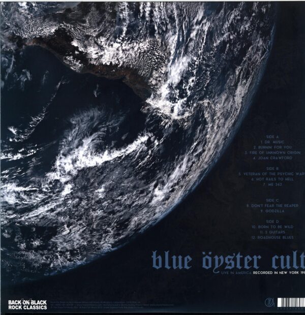 Blue Öyster Cult-Live In America-blue LP Vinyl