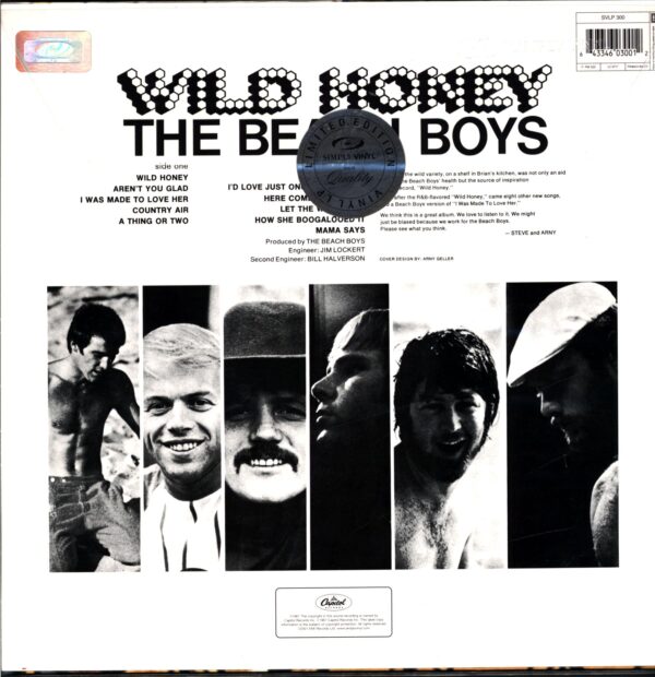 The Beach Boys-Wild Honey Simply Viny Reissue 2001-LP Vinyl