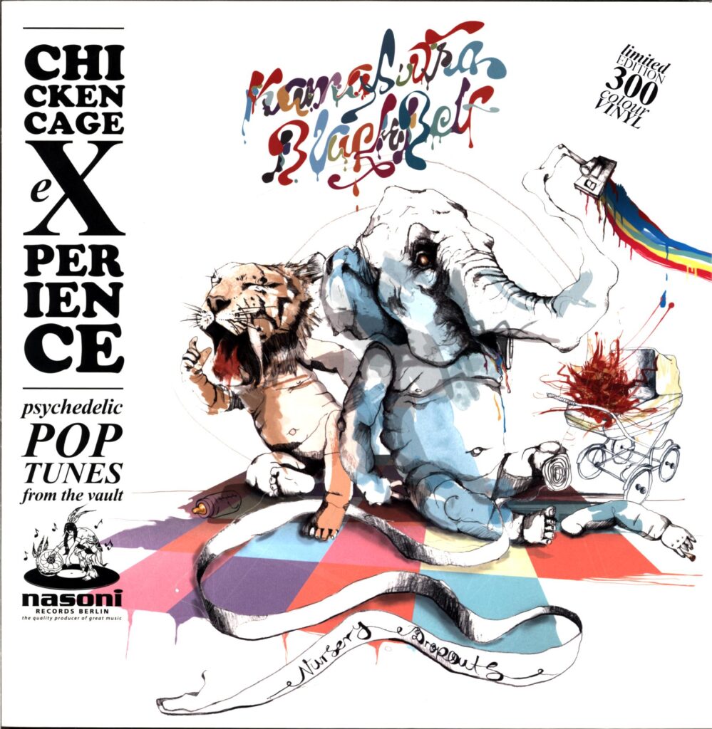 Chickencage Experience-KamaSutra BlackBelt blue splatter-LP Vinyl