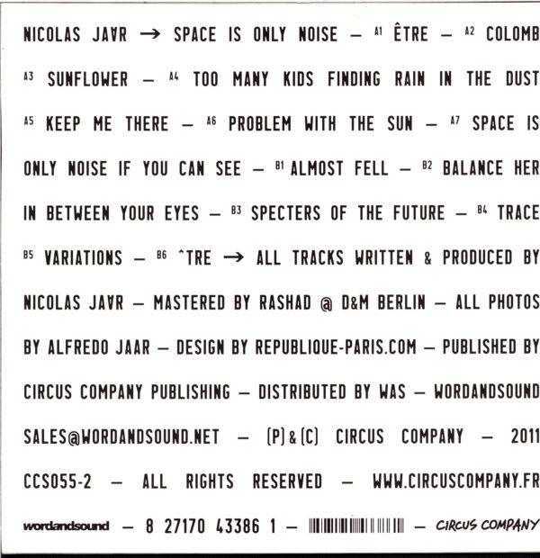 Nicolas Jaar-Space Is Only Noise-LP Vinyl