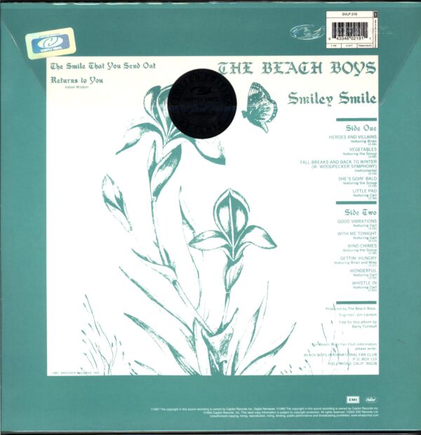 The Beach Boys-Smiley Smile Simply Vinyl RE 2000-LP Vinyl