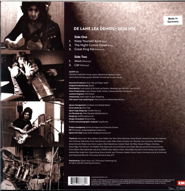 QUEEN - De Lane Lea Demos (2024 Mix) - col. LP RSD 2025