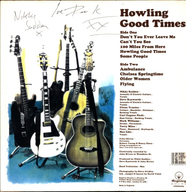 The Jacobites-Howling Good Times signed clear-LP Vinyl