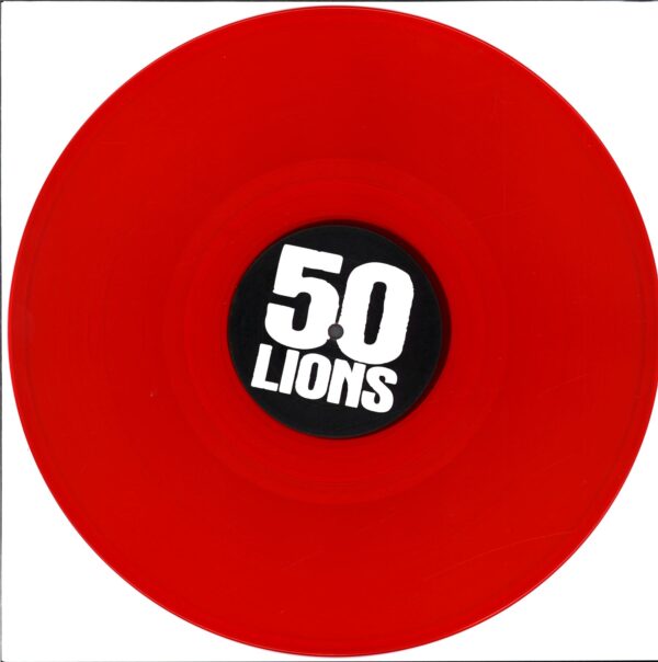 50 Lions-Time Is The Enemy silkscreen cover red-LP Vinyl