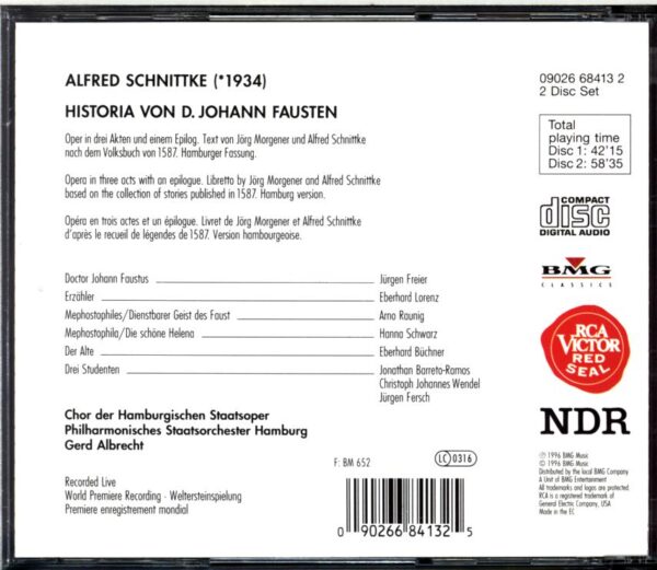 Alfred Schnittke-Historia Von D. Johann Fausten-CD