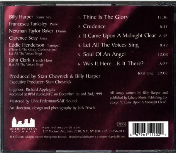 Billy Harper-Soul Of An Angel-CD
