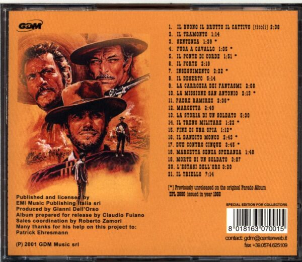 Ennio Morricone-Il Buono Il Brutto Il Cattivo (The Complete Original Motion Picture Soundtrack)-CD