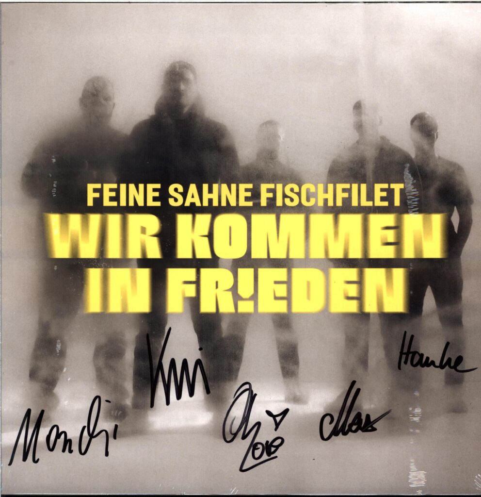 Feine Sahne Fischfilet-Wir Kommen In Frieden-LP signed clear vinyl