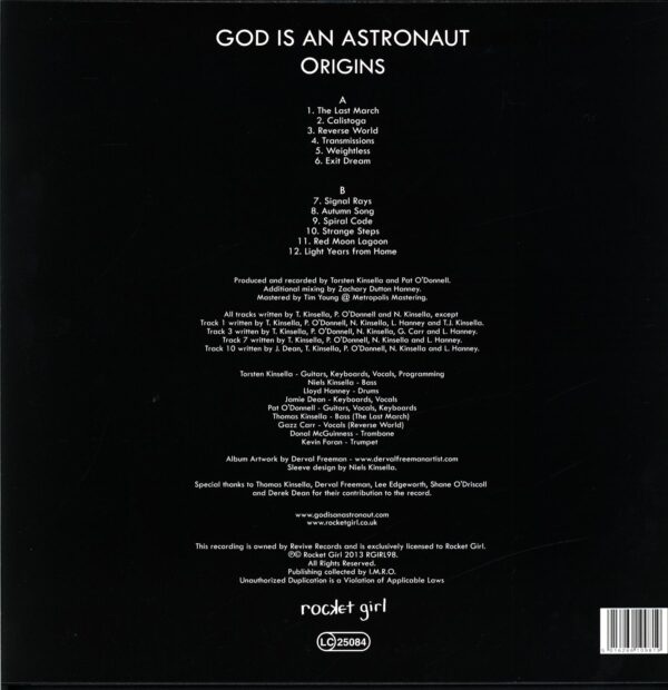 God Is An Astronaut-Origins clear-LP Vinyl