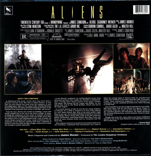 James Horner-Aliens (Original Motion Picture Soundtrack) yellow-LP Vinyl