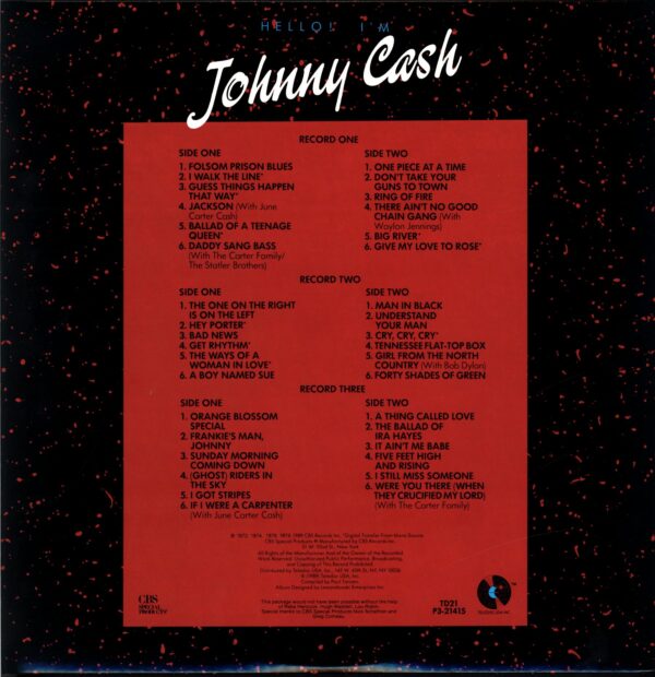 Johnny Cash-Hello! I'm Johnny Cash-LP Vinyl