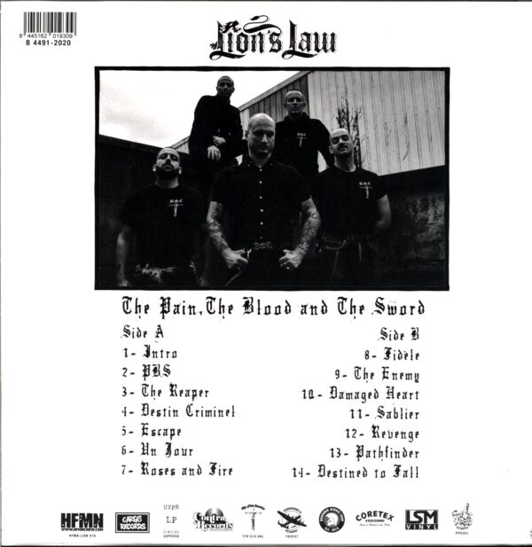 Lion's Law-The Pain The Blood And The Sword 2ndH-LP Vinyl