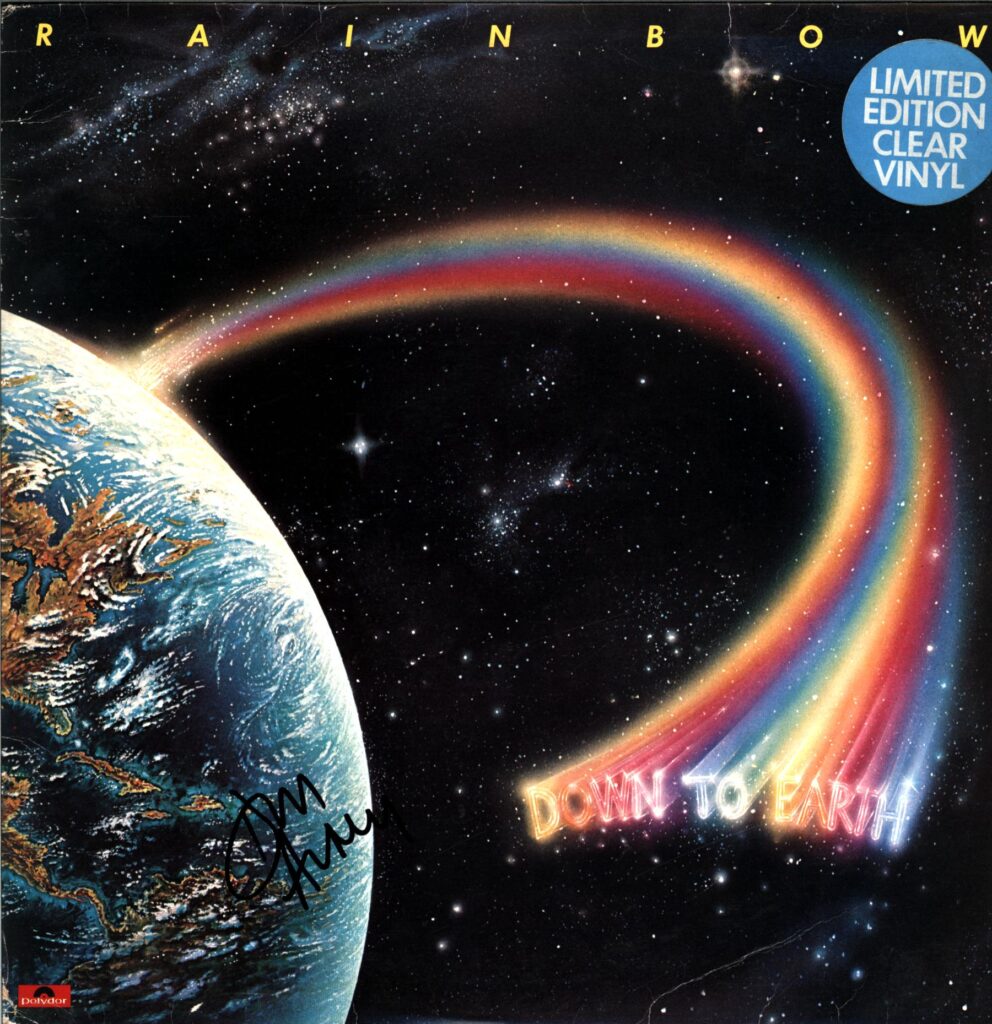 Rainbow-Down To Earth signed clear-LP Vinyl