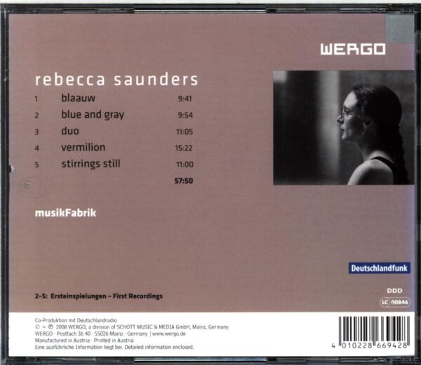 Rebecca Saunders-Stirrings Still-CD