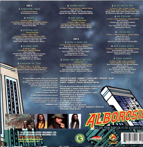 Alborosie-Escape From Babylon To The Kingdom Of Zion-LP Vinyl