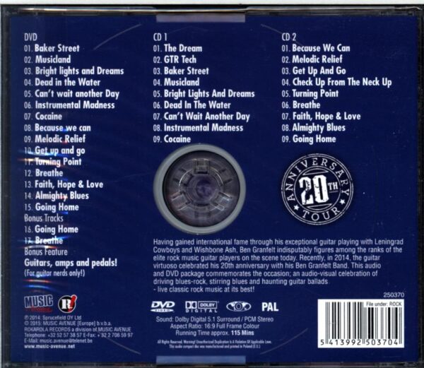 Ben Granfelt Band-Live - 20th Anniversary Tour-CD