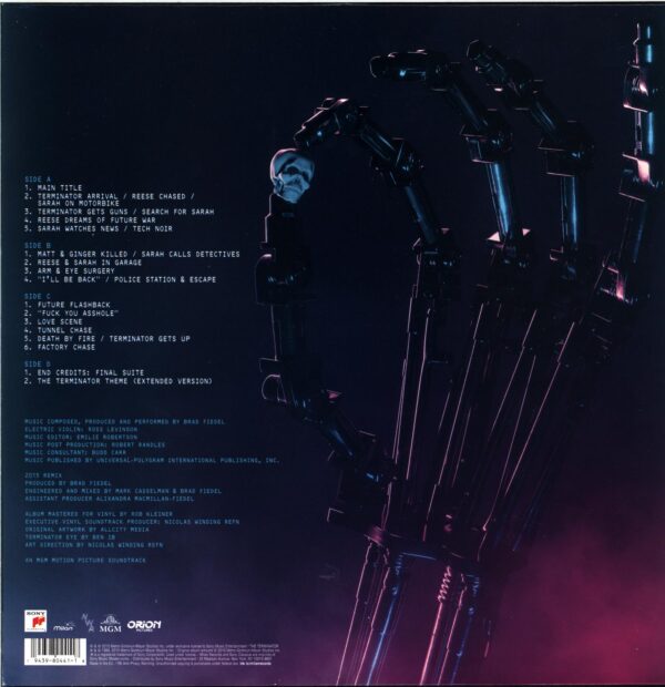 Brad Fiedel-The Terminator -clear pink blue and black LP Vinyl