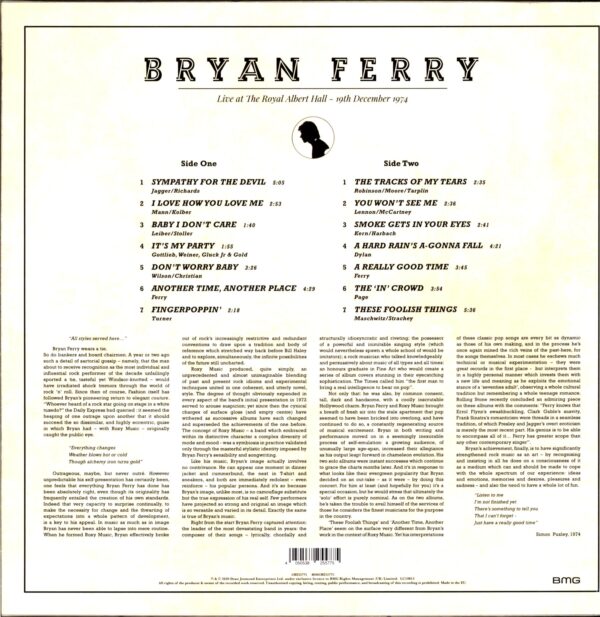 Bryan Ferry-Live At The Royal Albert Hall 1974-LP Vinyl