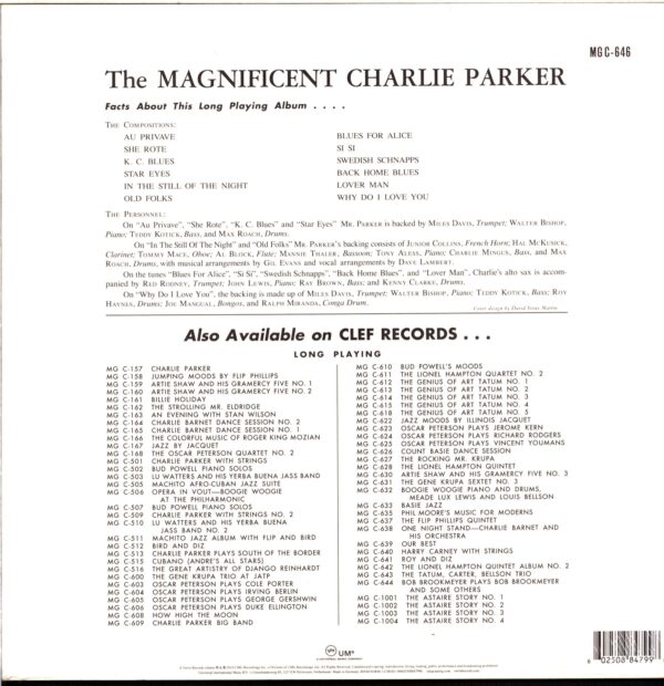 Charlie Parker-The Magnificent Charlie Parker-LP Vinyl