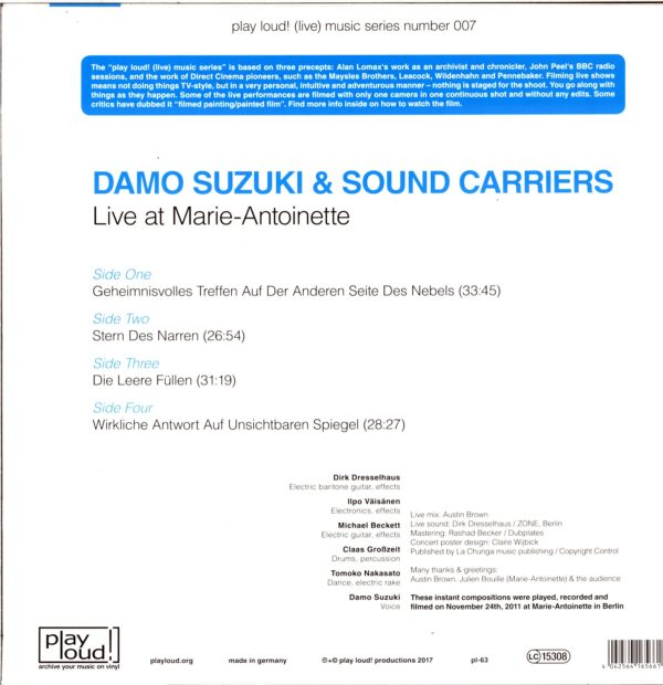 Damo Suzuki-Live At Marie-Antoinette-LP Vinyl