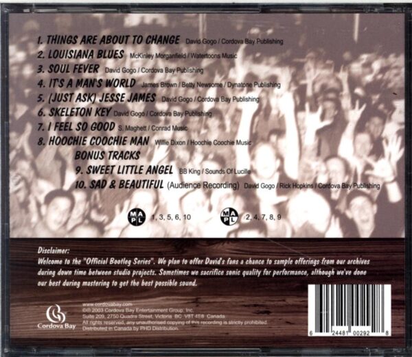 David Gogo-Live At Deer Lake-CD