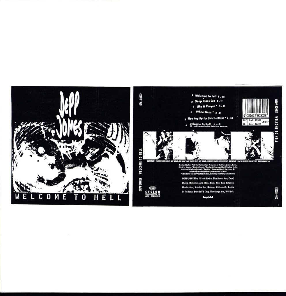 Depp Jones-Welcome To Hell-LP Vinyl white label promo