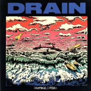 Drain-California Cursed pink green marble-LP Vinyl
