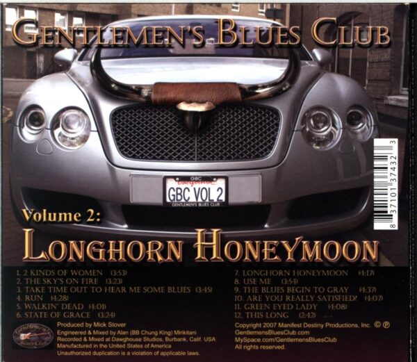 Gentlemen's Blues Club-Volume 2 Longhorn Honeymoon-CD