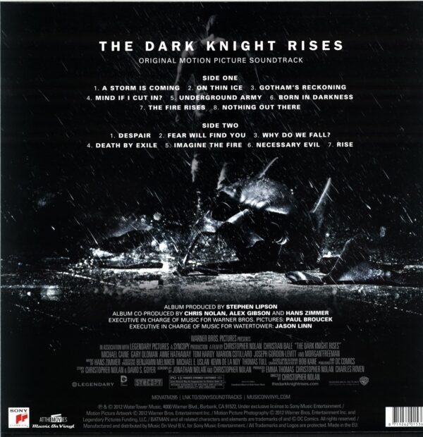 Hans Zimmer-The Dark Knight Rises (Original Motion Picture Soundtrack)-silver black LP Vinyl