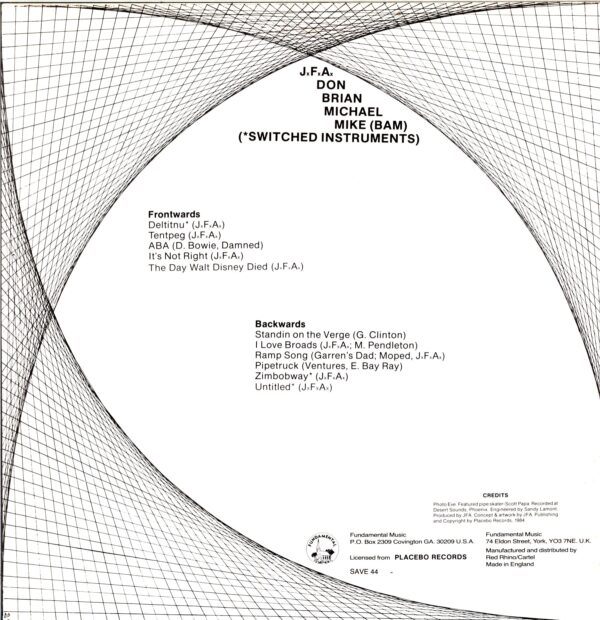 J.F.A.-JFA-LP Vinyl