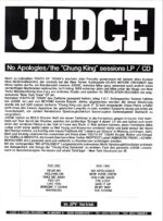 Judge-No Apologies (The Chung King Sessions)-test pressing LP Vinyl