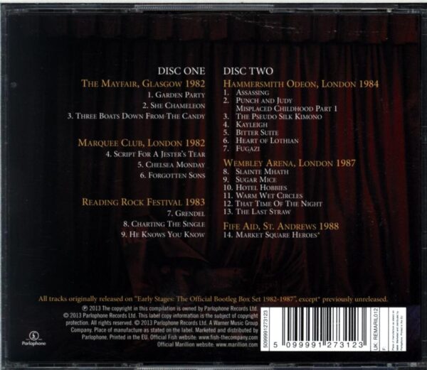 Marillion-Early Stages The Highlights (The Official Bootleg Collection 1982-1988)-CD