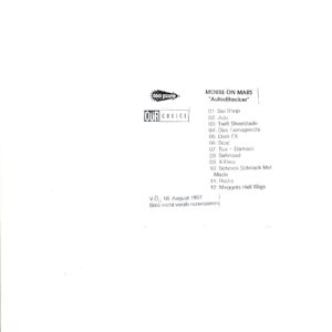 Mouse On Mars-Autoditacker-LP Vinyl white label