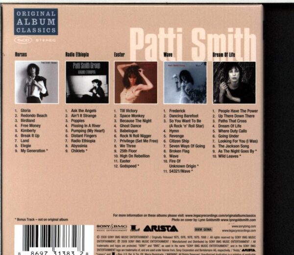 Patti Smith-Original Album Classics-Box Set