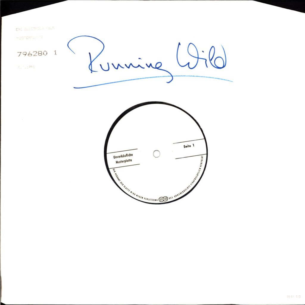 Running Wild-Blazon Stone D 1991 Test Pressing-LP Vinyl