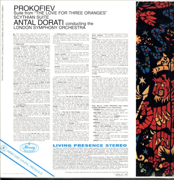Sergei Prokofiev-The Love For Three Oranges Suite - Scythian Suite-LP Vinyl