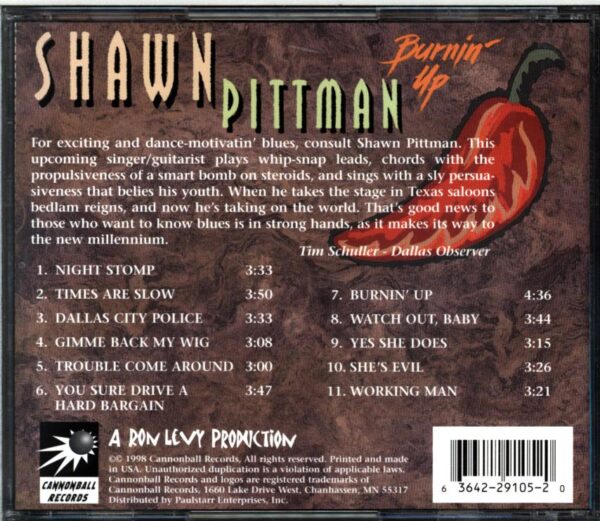Shawn Pittman-Burnin' Up-CD
