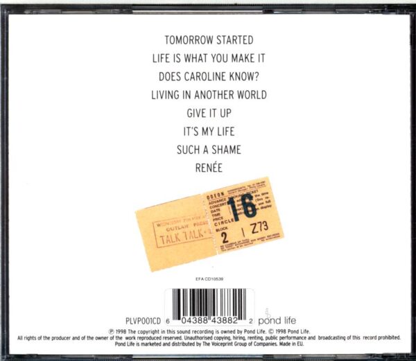 Talk Talk-London 1986-CD