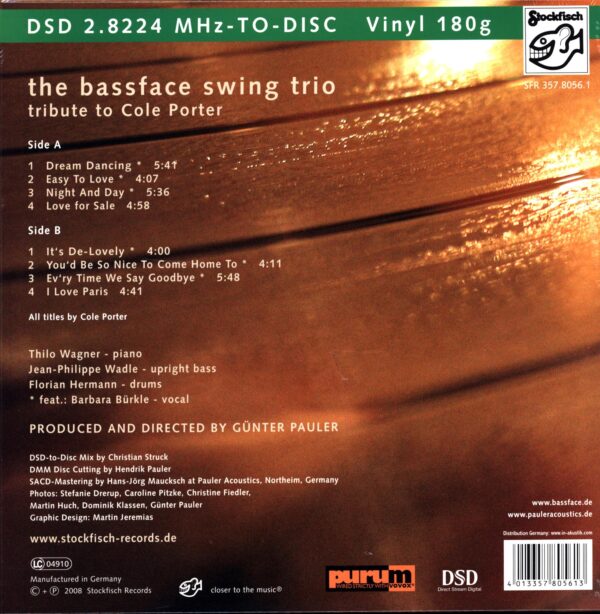 The Bassface Swing Trio-Tribute To Cole Porter-LP Vinyl